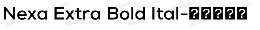 Nexa Extra Bold Ital字体转换
